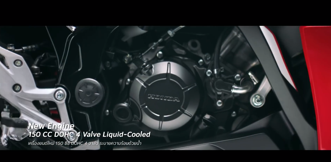 2019 CBR150R同樣採用149cc的DOHC 4V水冷單缸引擎